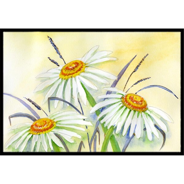 Carolines Treasures Daisies by Maureen Bonfield Indoor or Outdoor Mat- 24 x 36 BMBO1108JMAT - main